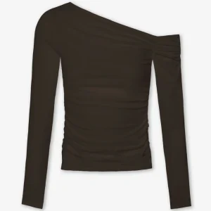 TAMAR OFF SHOULDER RUCHED TOP DONKERBRUIN