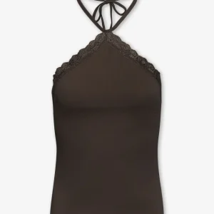 TAMAR LACE TRIANGLE TOP DONKERBRUIN