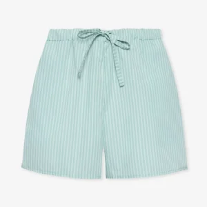 BESSY STRIPE ELASTIC SHORTS LICHTGROEN