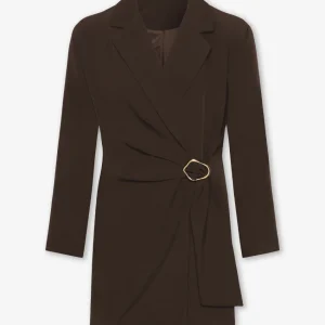 BUCKLE BLAZER DRESS BRUIN