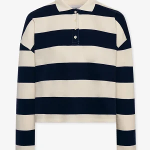 STRIPED SWEATER POLO MARINEBLAUW
