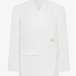 STEVIE OVERSIZED ASYMMETRIC BLAZER CRÈME