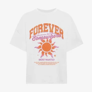 SOMEWHERE OVERSIZED TEE CRÈME