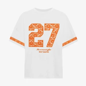 27 LACE OVERSIZED TEE CRÈME