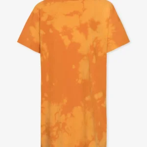 TIE DYE ROYALTY TEE DRESS ORANJE